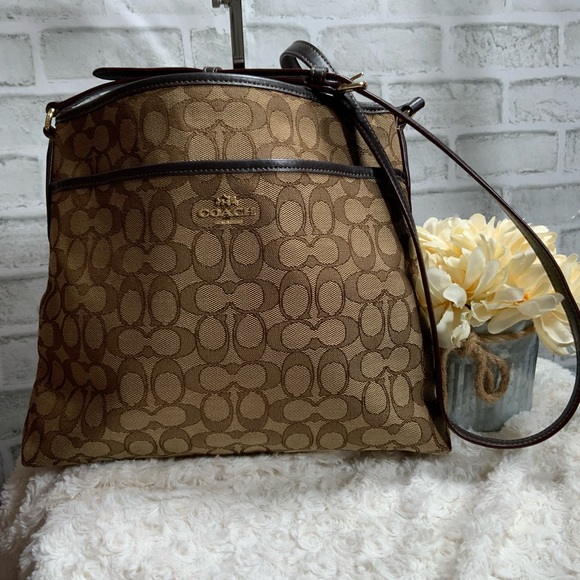 Coach Handbags - Coach Tan and Brown Crossbody Bag